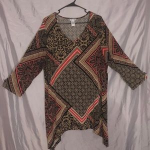Women’s 14/16 Boho, v-neck, casual blouse